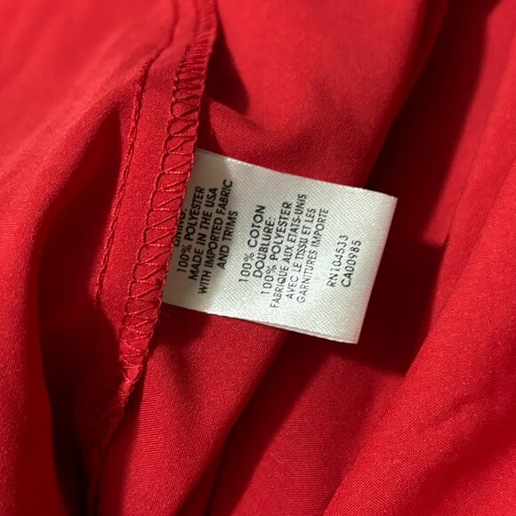 Nanette Lepore Red Anglaise Broderie Eyelet Lace Cotton Dress Size 6 - Picture 8 of 8